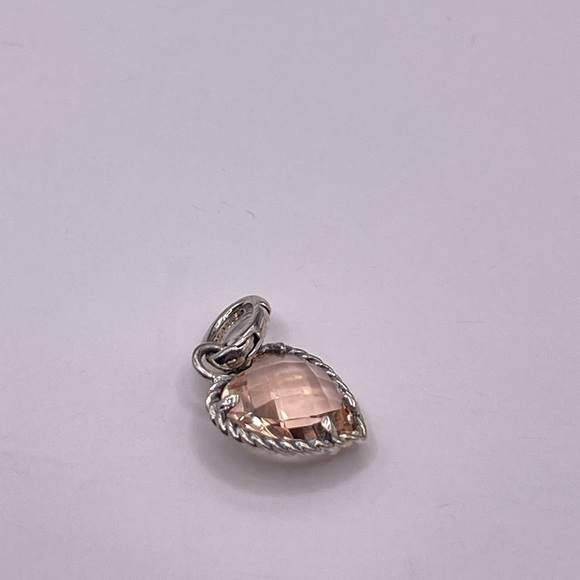 David Yurman Morganite Heart Pendant - Picture 6 of 9